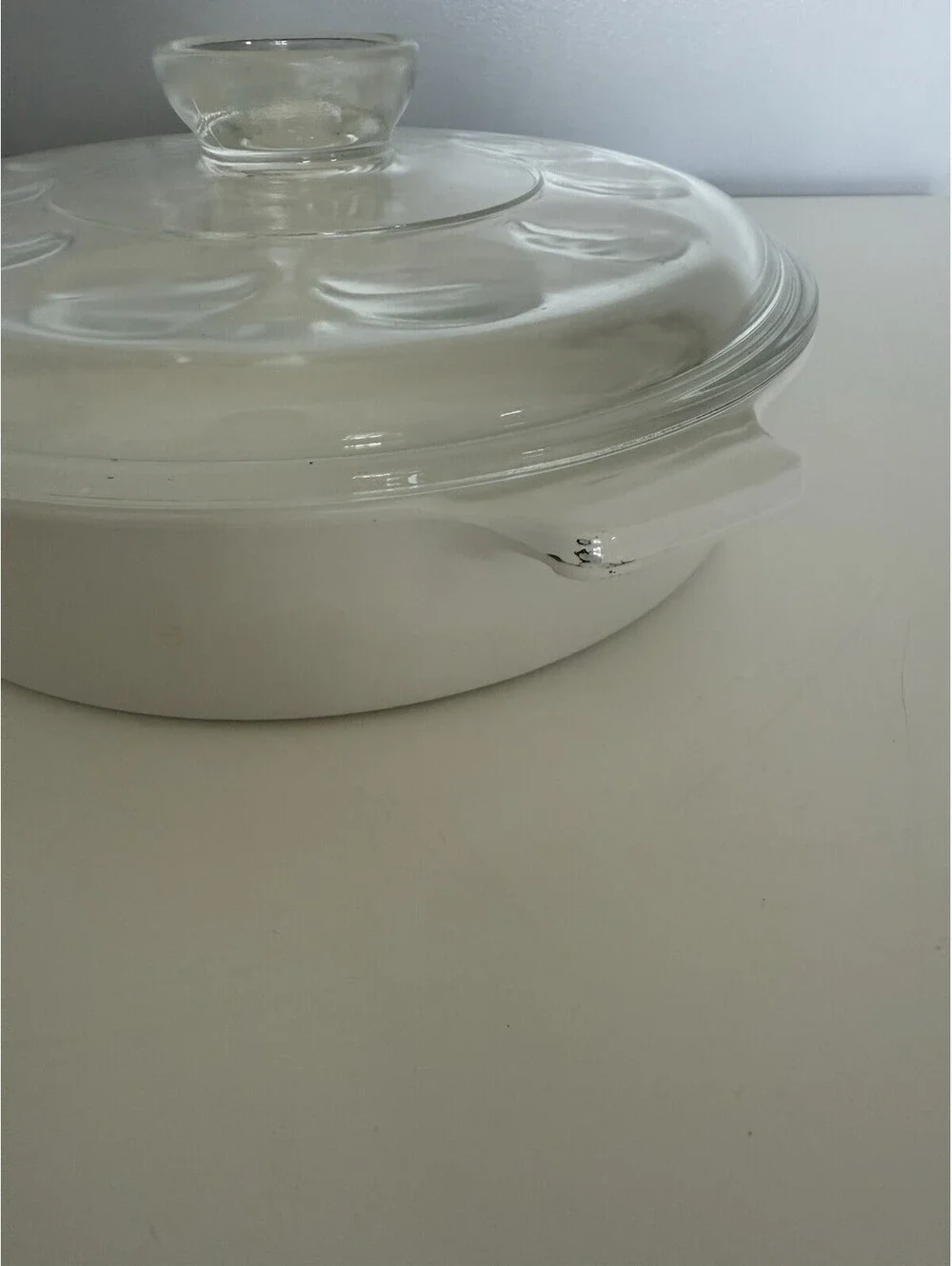 Vintage Corning Ware Casserole Dish Skillet B-8 1/2-B w/ Lid 13 French White GUC